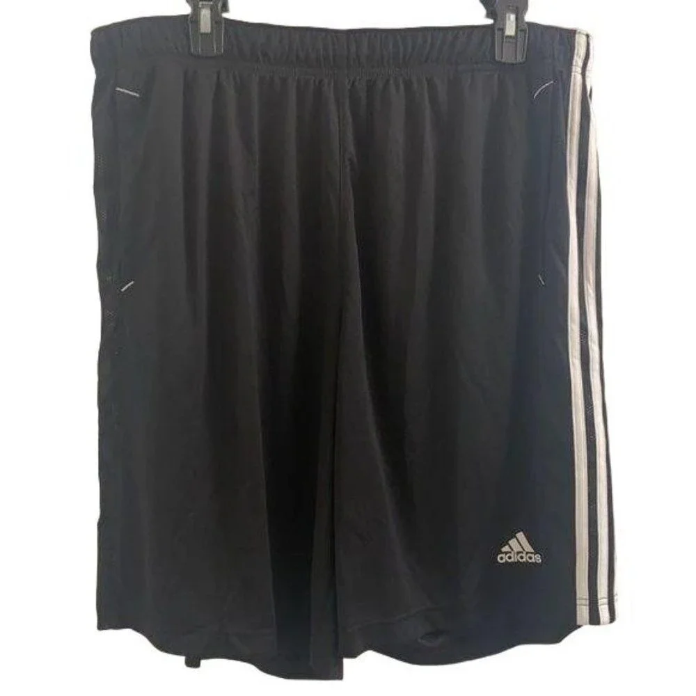 Adidas Shorts Men XL Black Essential Short F86297‎ 3-Stripe AeroReady Primegreen